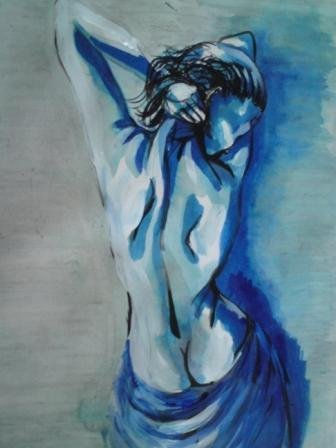 DESNUDO AZUL Ink Paper Nude Paintings