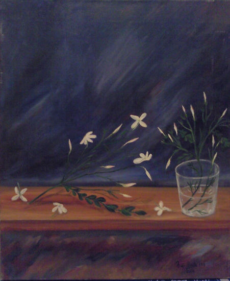 Bodegon De Jazminez Oil Canvas Landscaping