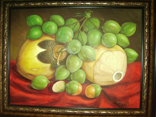 Limoncillos y cocos Oil Canvas Still Life Paintings