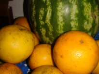 Melón y naranjas.