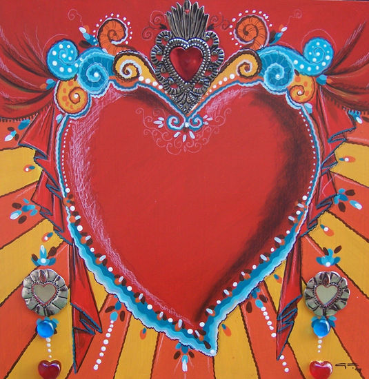 Corazón TexMex I Oil Canvas Landscaping