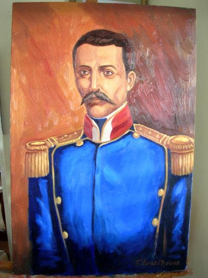 heroe de la patria Óleo Lienzo Retrato