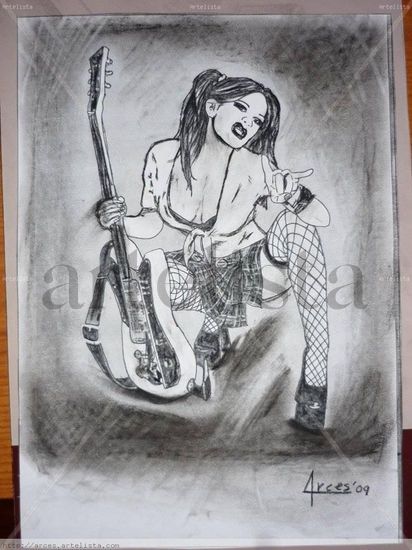 Guitarrista insolente Charcoal