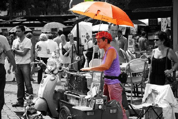 paris montmart artista callejera