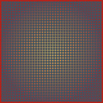 Blue on Red