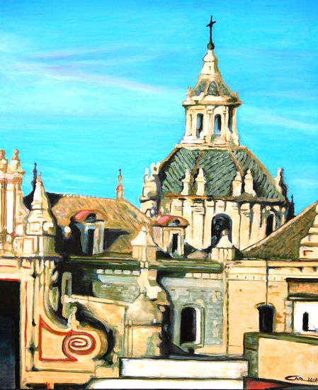 Cúpula del Salvador Oil Canvas Landscaping