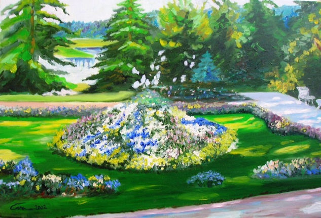 Lecho de flores (reproducción) Oil Canvas Landscaping