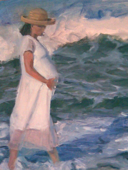 Pronto llegarás Oil Canvas Figure Painting