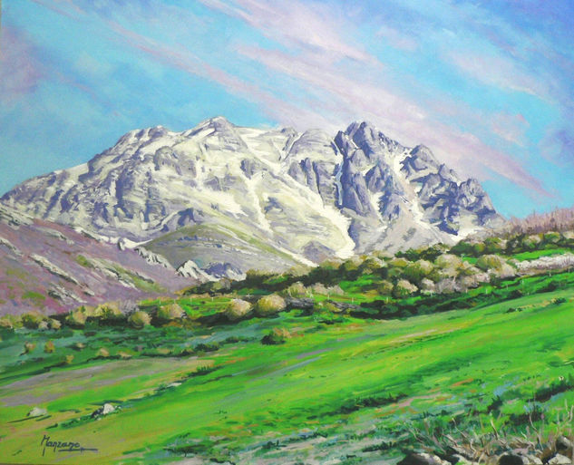 " Montaña Palentina. El Curavacas" Oil Panel Landscaping