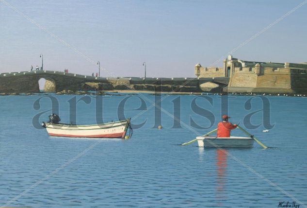 LA CALETA 3 Óleo Tabla Paisaje