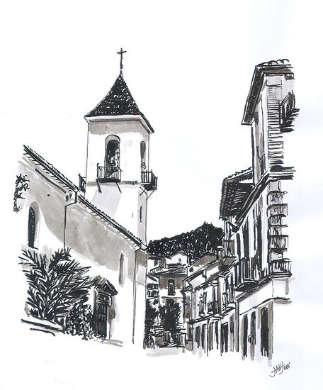 Cale de Víznar (Granada) Ink Paper Landscaping