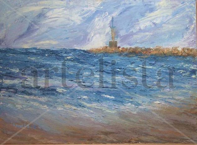 MARINA A-1 Oil Canvas Marine Painting