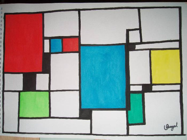 Mondrian Acuarela Papel