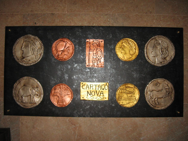 Monedas cartaginesas120 x 60 cm Cerámica Figurativa