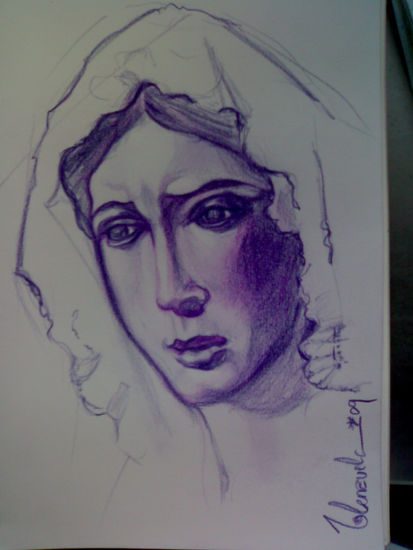 Retrato de Virgen Pencil