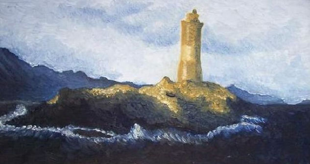 El Faro del Fin del Mundo Oil Canvas Landscaping