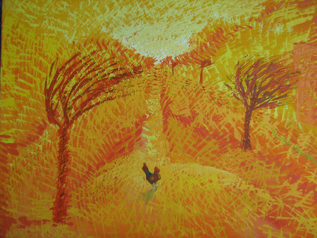 GALLO CANTARÁ Oil Canvas Landscaping