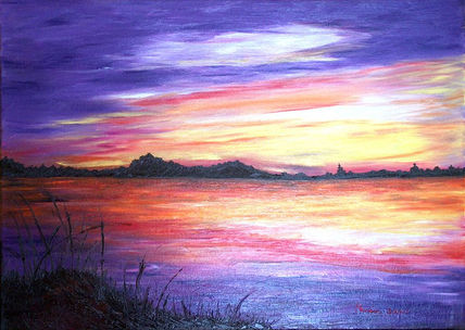Color de atardecer