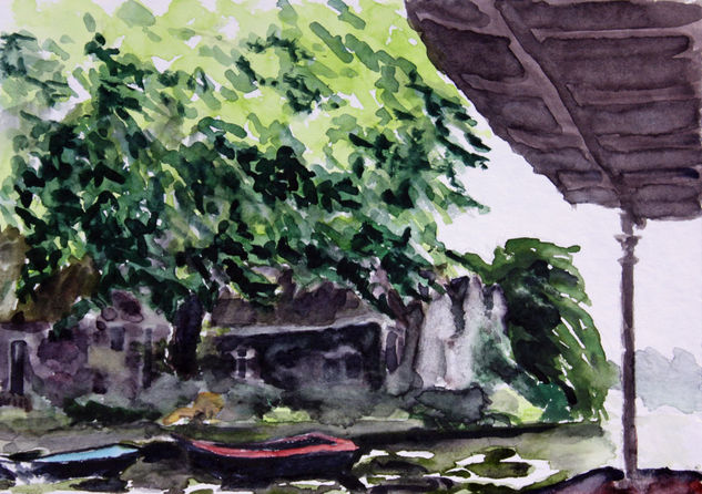 Am Kanal Watercolour Paper Landscaping