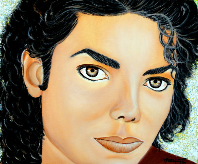 MIRADA DE MICHAEL Acrylic Canvas Portrait