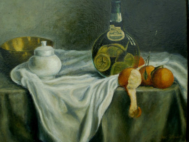 bodegón con naranjas