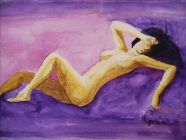 Desnudo Femenino. Watercolour Paper Figure Painting