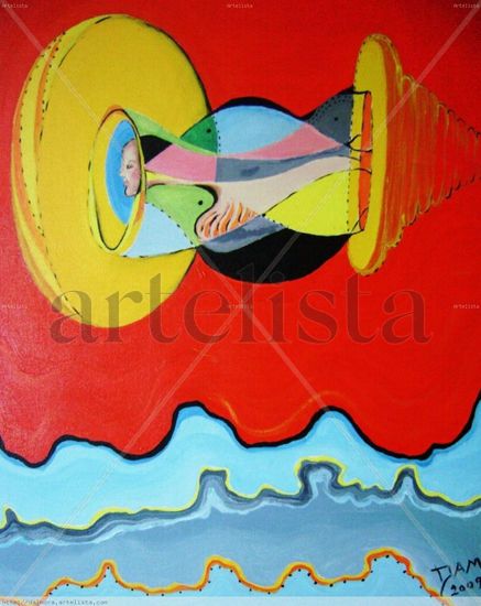 Rompiendo el espacio Acrylic Canvas Figure Painting