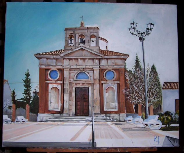 Iglesia de Almuradiel Oil Canvas Landscaping