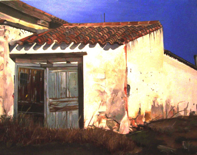 casa de pueblo Oil Canvas Landscaping