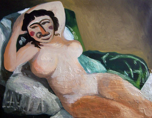 La maja desnuda revisitada Óleo Lienzo Retrato