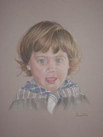 Retrato pastel por...