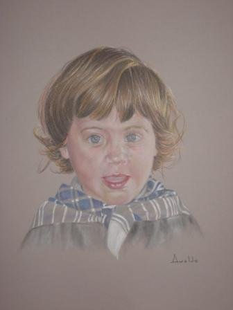 Retrato pastel por...