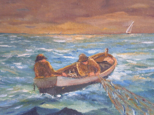 Trabajando en la mar Oil Others Marine Painting