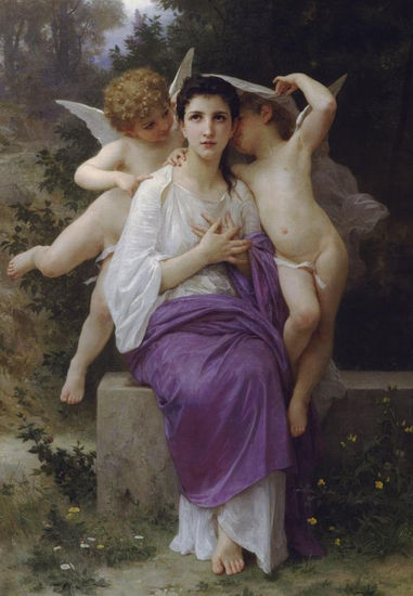 Leveil du coeur Copia de Bouguereau Óleo Lienzo Figura