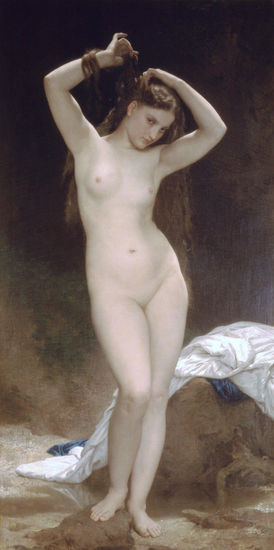 Bather copia de Bouguereau Oil Canvas Figure Painting