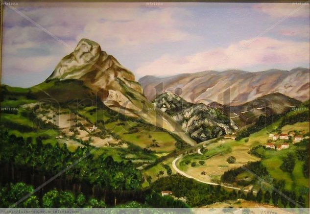 El pico desde Suarias Oil Canvas Landscaping