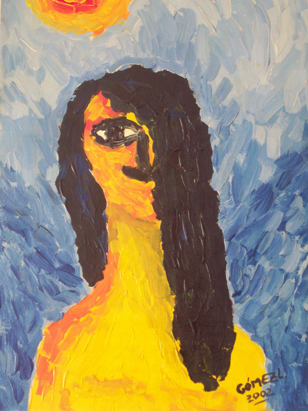 mujer amarilla