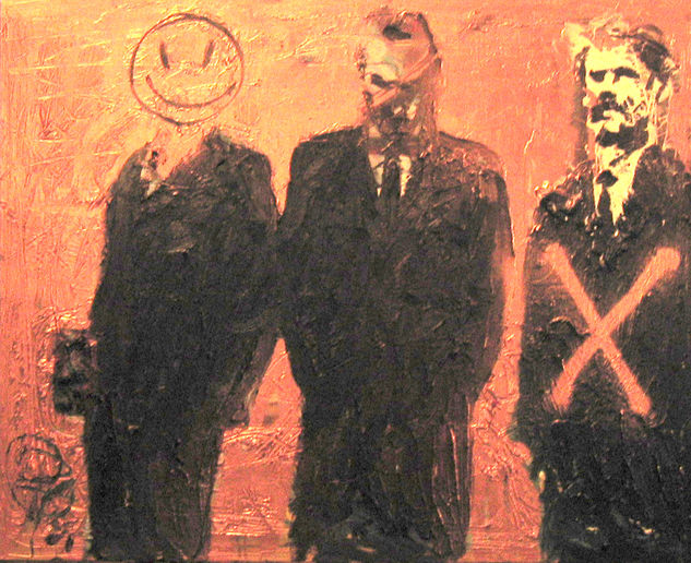 los tres cerditos Oil Canvas