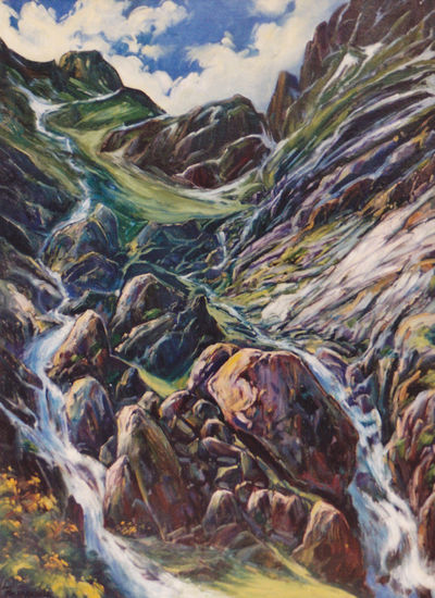 Picos de Europa "Torrentera indómita" - 58 Oil Canvas Landscaping