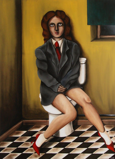 The Headmaster punishement ritual Acrylic Canvas Figure Painting