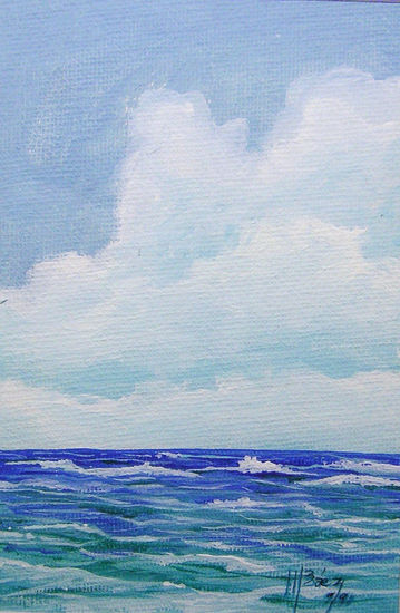 marina Acrylic Card Marine Painting