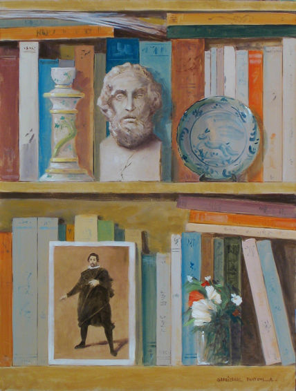 Libreria con busto