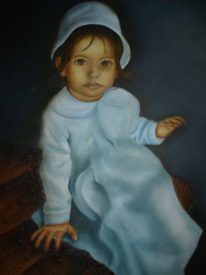 azul sofia Oil Canvas Figure Painting