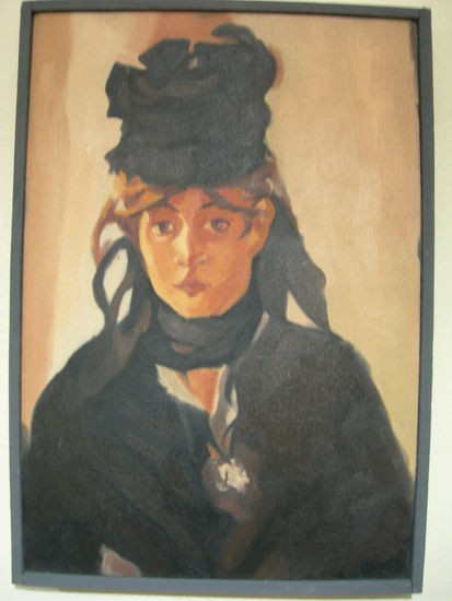 mujer con sombrero Óleo Lienzo Retrato