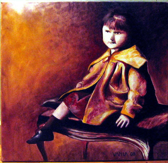 Mi Nena Oil Canvas Figure Painting