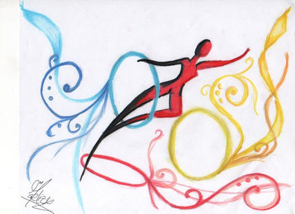 Gimnasta y sus aros