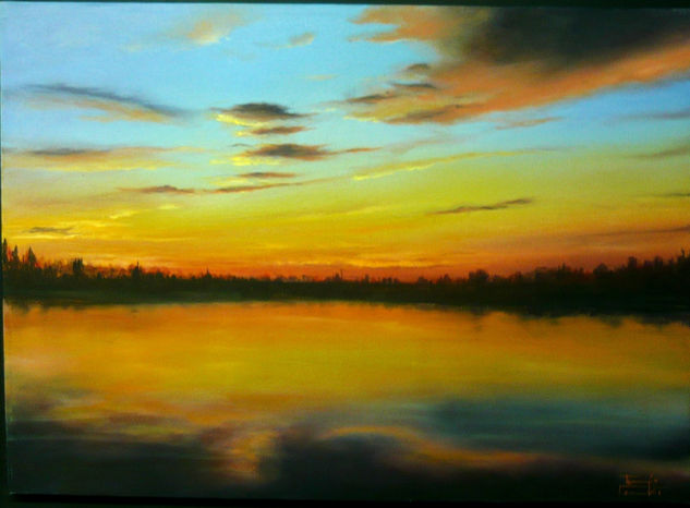 atardecer 1 Oil Canvas Landscaping