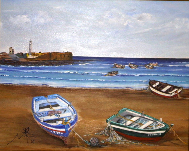 Caleta 2. Oil Canvas Marine Painting