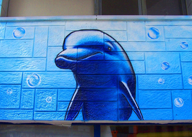 graffiti delfin www.muralista.es 