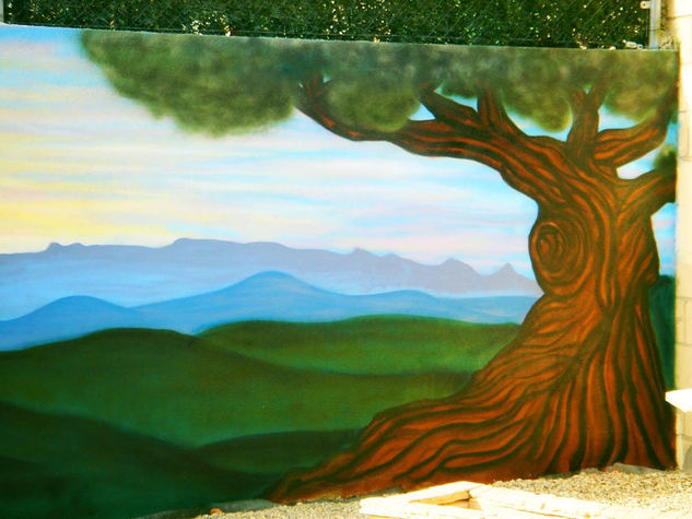 arbol graffiti pintura mural www.muralista.es 